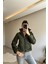 Kadın Fitilli Desen Kadife Kısa Şişme Mont NM005 2
