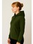 Kadın Haki Kapüşonlu SWEATSHIRT-W1108-K 2
