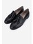 Kadın Hakiki Deri Siyah Kroko Loafer Ayakkabı 33 15040 Bn Ayk SK25-26 Sıyah Kroko 5