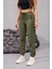 Kadın Yüksek Bel Likralı Rahat Kumaş Jogger Beli Lastikli Pantolon 2