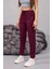 Kadın Yüksek Bel Likralı Rahat Kumaş Jogger Beli Lastikli Pantolon 2