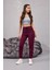 Kadın Yüksek Bel Likralı Rahat Kumaş Jogger Beli Lastikli Pantolon 5