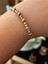 Boncuk Charm Bileklik Gold Çelik 2