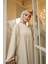 Açık Bej Tesettür Balon Kollu Oversize Elbise Standart Beden ( 36 - 42 ) Uyumludur 1692 2