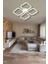 Yasemin White Gold Tek Renk Modern Plafonyer LED Avize 3