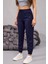 Kadın Yüksek Bel Likralı Rahat Kumaş Jogger Beli Lastikli Pantolon 2
