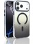Apple iPhone 17 Pro Max Kılıf M-Safe Şarj Özellikli Transparan Renk Geçişli Zore Toros Kapak Gri 1