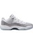 Air Jordan 11 Retro Low Unisex Leather Sneaker Hakiki Deri Unisex Günlük Spor Ayakkabı Beyaz Gri 1