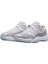 Air Jordan 11 Retro Low Unisex Leather Sneaker Hakiki Deri Unisex Günlük Spor Ayakkabı Beyaz Gri 3