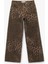Leopar Desenli Bol Kalıp Jean Pantolon - Loose Straight Fit Jean 4