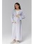 Pamuklu Biyeli Kruvaze Yaka Emzirmeye Hastane ve Günlük Kullanıma Uygun Gecelik Sabahlık Takımı 4