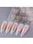 Parıltılı Kelebek Model Tırnak Süsleme Stickerı Nail Art Süslemeleri 3