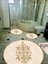 Damask - Kaymaz Taban Yuvarlak Banyo Halısı (110X110-50X50-50X50 CM 3'LÜ SET) 1