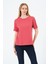 Kadın Bisiklet Yaka Kısa Kollu Basic T-Shirt - Interlok Kumaş 5