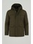 Erkek Yeşil Pamuk Polyester Karışımlı Kürklü Çıkartılabilir Kapüşonlu Mont&kaban 1