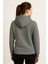 Kadın Gri Kapüşonlu SWEATSHIRT-W1108-K 3