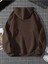 Unisex Kahverengi Kapüşonlu Sweatshirt 2