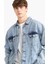 Oversize Geniş Kalıp Düğmeli Denim Ceket F4737AX25AU 4