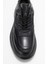 Erkek Kalın Air Taban Sneaker Gerçek Deri Mc 18509 Siyah 2