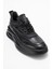 Erkek Kalın Air Taban Sneaker Gerçek Deri Mc 18509 Siyah 4