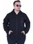 Mocgrande Büyük Beden Kapüşonlu Fermuarlı 3ip Sweat Black 25716 Sıyah 1