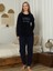 Fawn 3304 Peluş Welsoft Polar Kışlık Yumoş Wıld Yazılı Kadın Pijama Takımı 4