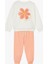 Kız Çocuk Sweatshirt ve Eşofman Takımı Şeftali Renk – Çiçek Desenli, Mevsimlik Rahat Kumaş | Kr Kids Boutique 2