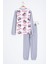 Kalpli Yazı Desenli Kız Çocuk Pijama Takımı 22766 4