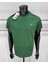 Premium Yeşil Erkek Tişört Omuz Şerit Desenli 3