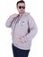 Büyük Beden Kapüşonlu Sweat Double Face Sixty Three 25704 Bej 1