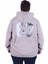 Büyük Beden Kapüşonlu Sweat Double Face Sixty Three 25704 Bej 2