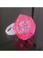 Kristal Tasarımlı LED Glow Işıklı 3 Modlu Pembe Yüzük 3.5 x 5 cm - Lisinya 1