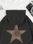 Trend Leopar Yıldız Baskılı Rahat Kalıp Kadın Oversize Kapüşonlu Sweatshirt 2