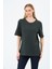 Kadın Bisiklet Yaka Kısa Kollu Basic T-Shirt - Interlok Kumaş 1