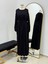 Robalı Büzgülü Oversize Elbise 5093 2