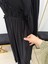 Robalı Büzgülü Oversize Elbise 5093 4