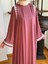 Abaya Kol Nakışlı Medine Ipeği Elbise 5060 3