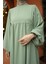 Açık Bej Tesettür Balon Kollu Oversize Elbise Standart Beden ( 36 - 42 ) Uyumludur 1692 2