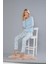 Kadın Pamuk Sevimli Desen Uzun Kollu Kışlık Pijama Takımı 09-276 2