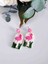 Pink Flamingo El Yapımı Özel Tasarım Pembe Filamingo Küpe 3