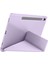 Galaxy Tab S9 Uyumlu Tri Folding Kalem Bölmeli Standlı Kılıf Lila 4