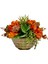 Turuncu Çiçekli Eskitme Kaseli Aranjman 3