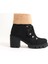 Emma Bağcıklı Fermuarlı Ortopedik Taban Topuklu Kürk Detaylı Süet Kadın Bot Sst - Siyah 6