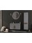 Pio 100CM Matt Anthracite (Gri) Ahşap Kulplu Banyo Dolabı (Ayna+Lavabo+Alt Dolap) 1