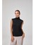Kadın Kolsuz Boğazlı Modal Basic Bluz -Siyah C2T0N6O2 1