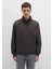 0S10278-70219 Yarı Fermuarlı Kahverengi Basic Sweatshirt 3