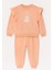 Kız Çocuk 2’li Eşofman Takımı – Fırfır Detaylı Üst, Şeftali Renk, Mevsimlik Rahat Kumaş | Kr Kids Boutique 2