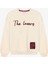 Boncuk Nakışlı Oversize Sweatshirt Bej 1
