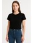 Kadın 4'lü Paket Oversize Crop Tişört %100 Pamuk Bisiklet Yaka T-Shirt 3