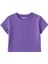 Kadın 4'lü Paket Oversize Crop Tişört %100 Pamuk Bisiklet Yaka T-Shirt 5